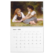Mural Calendrier DIY, Love, Bouguereau (Mar 2026)