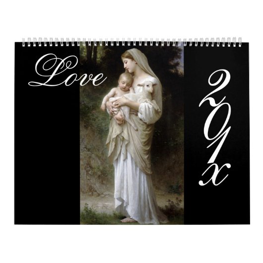 Mural Calendrier DIY, Love, Bouguereau (Protection)