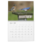 Mural calendrier d'oiseau bleu (Mar 2027)