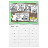 Mural Calendrier du bureau de dessin animé (Mar 2026)