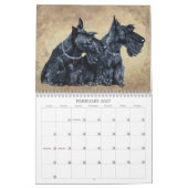 Mural Calendrier du chien Scottie (Feb 2027)