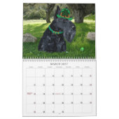 Mural Calendrier du chien Scottie (Mar 2027)