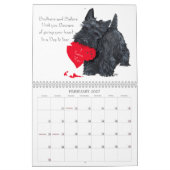 Mural Calendrier du chien Scottie (Feb 2027)