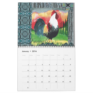 Mural Calendrier du coq 2016