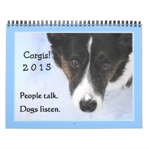 Mural Calendrier du corgi 2015 de cardigan