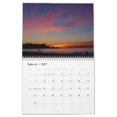 Mural Calendrier du coucher du soleil (Feb 2027)