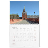 Mural Calendrier du Kremlin de Moscou 12 mois (Feb 2027)