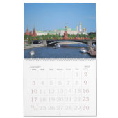 Mural Calendrier du Kremlin de Moscou 12 mois (Jan 2027)