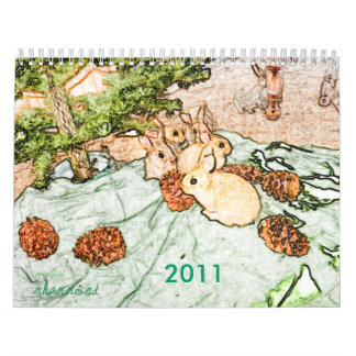 Mural Calendrier du lapin 2011 de Weedscapes