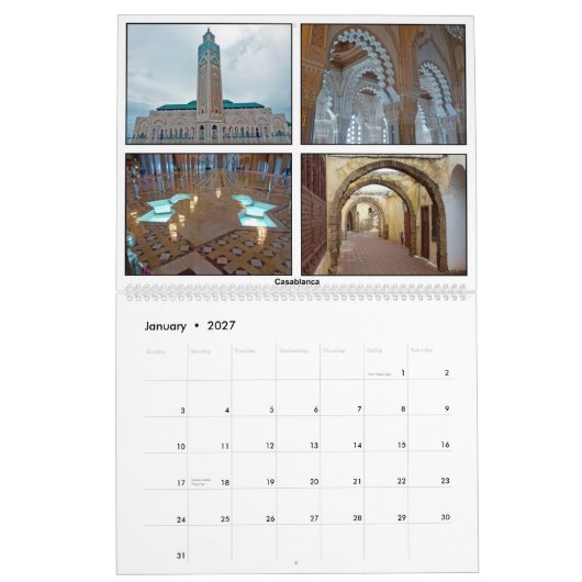 Mural Calendrier du Maroc (Jan 2027)