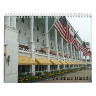 Mural Calendrier du Michigan d'île de Mackinac