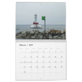 Mural Calendrier du Michigan d'île de Mackinac (Feb 2027)