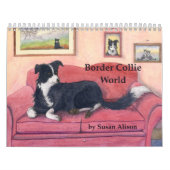 Mural Calendrier du monde de border collie (Protection)