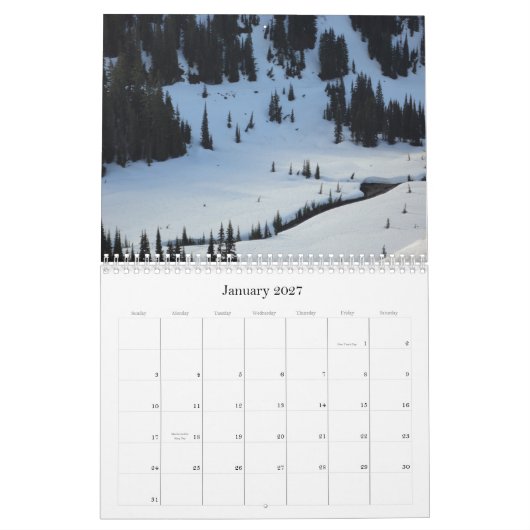 Mural Calendrier du mont Rainier 2013 (Jan 2027)