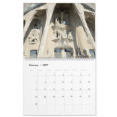 Mural Calendrier du mur de 12 mois Barcelone, Espagne (Feb 2027)