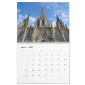 Mural Calendrier du mur de 12 mois Barcelone, Espagne (Mar 2027)