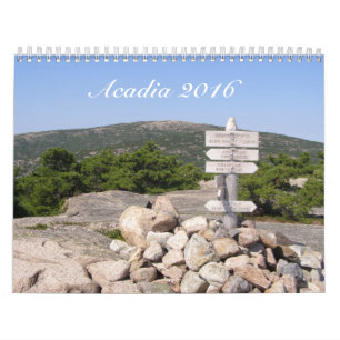 Mural Calendrier du parc national 2016 d'Acadia