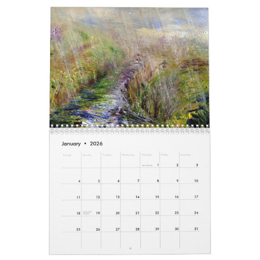 Mural Calendrier du paysage 2013 d'art original par (Jan 2026)