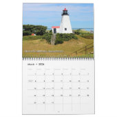 Mural Calendrier du phare du Massachusetts 2018 (Mar 2026)