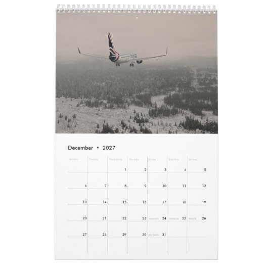 Mural Calendrier du R-U 2018 de mouche (Dec 2027)