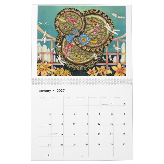 Mural Calendrier du saule B Norris 2015 (Jan 2027)