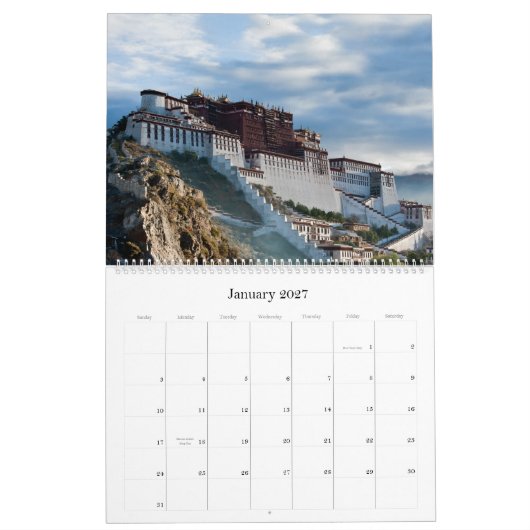 Mural Calendrier du Thibet 2012 (Jan 2027)