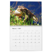 Mural Calendrier d'une année de grenouilles (Feb 2027)