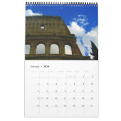 Mural calendrier d'une seule page de l'Italie et de (Jan 2026)