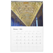 Mural calendrier d'une seule page de l'Italie et de (Feb 2026)