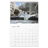 Mural Calendrier d'une seule page et petit - collines (Jan 2027)