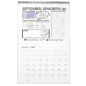 Mural Calendrier d'universitaire de l'aîné 2010 - (Jan 2027)