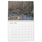 Mural Calendrier - Eau et Bois #2 (Jan 2026)