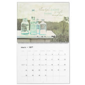 Mural Calendrier en verre bleu (Mar 2027)