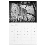 Mural Calendrier ~ Études en noir et blanc (Mar 2026)