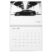 Mural Calendrier fait sur commande 2012 de voiture (Mar 2027)
