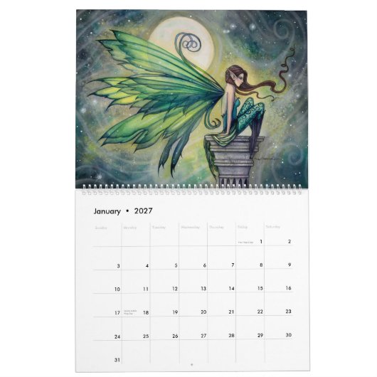 Mural Calendrier Fée 2016 par Molly Harrison Fantasy Art (Jan 2027)