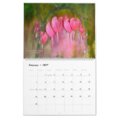 Mural Calendrier floral 2014 d'art de collection Romance (Feb 2027)