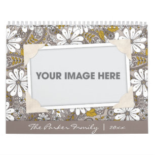Mural Calendrier floral d'album de Paisley
