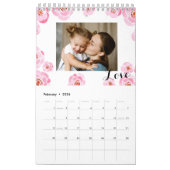 Mural Calendrier floral personnalisé (Feb 2026)