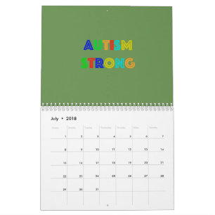 Mural Calendrier fort d'autisme