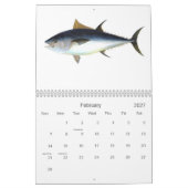 Mural Calendrier frais et de mer de poissons (Feb 2027)