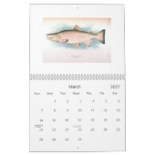 Mural Calendrier frais et de mer de poissons (Mar 2027)