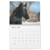 Mural Calendrier frison de cheval (Feb 2027)