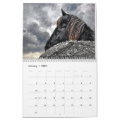 Mural Calendrier frison de cheval (Jan 2027)