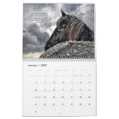 Mural Calendrier frison de cheval avec des vers de bible (Jan 2027)