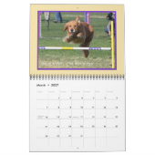 Mural Calendrier Golden Retriever Agilité (Mar 2027)