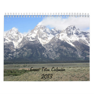Mural Calendrier grand des montagnes 2013 de Teton