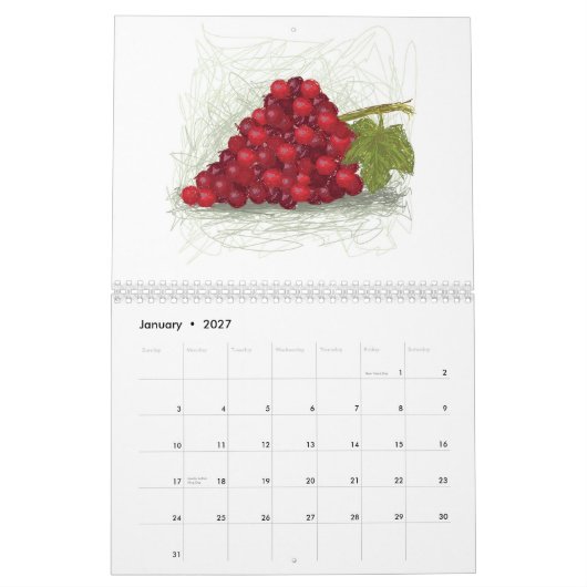Mural calendrier I de 2013 fruits (Jan 2027)
