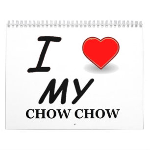 Mural calendrier imprimé chow chow