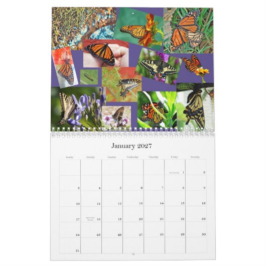Mural Calendrier imprimé par coutume (Jan 2027)